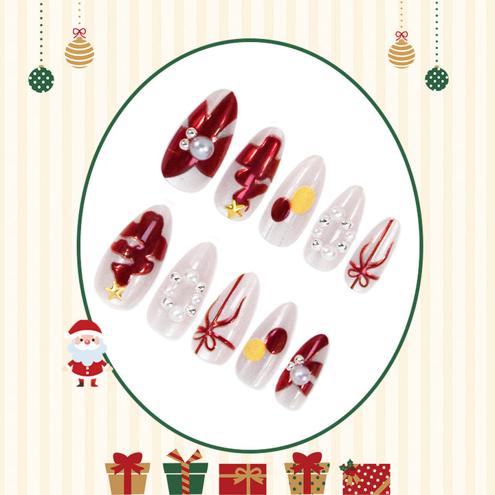 Kunstnagelset mit festlichen Weihnachtsdesigns Karnz