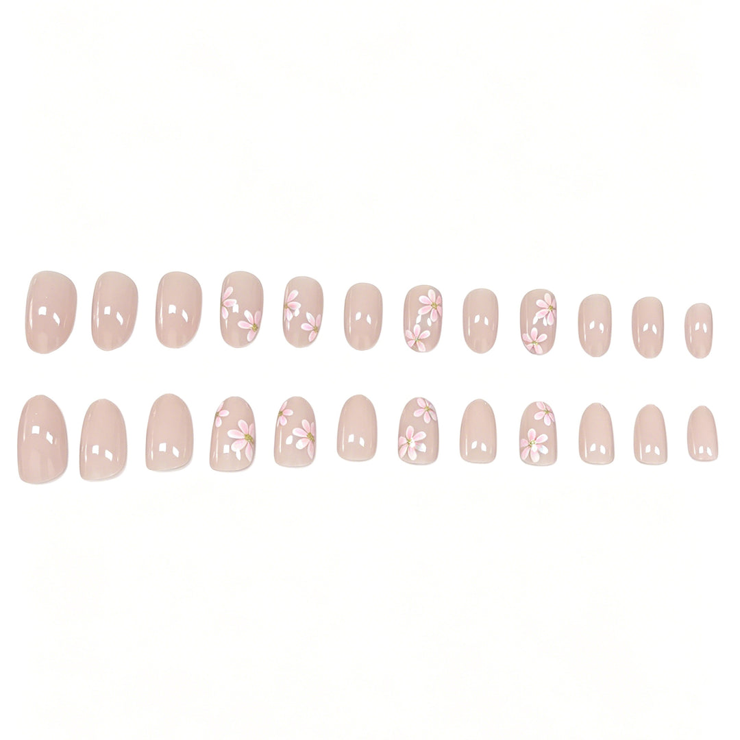 Blumige Press-On Nagelverzierungen Karnz