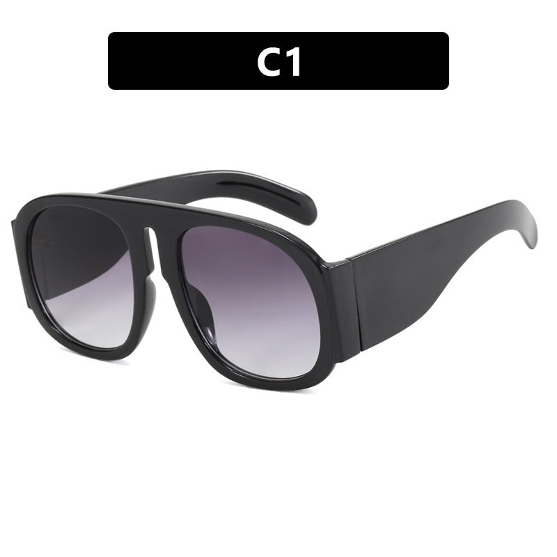 Damen trendige oversized Sonnenbrille mit modischem Farbverlauf Karnz