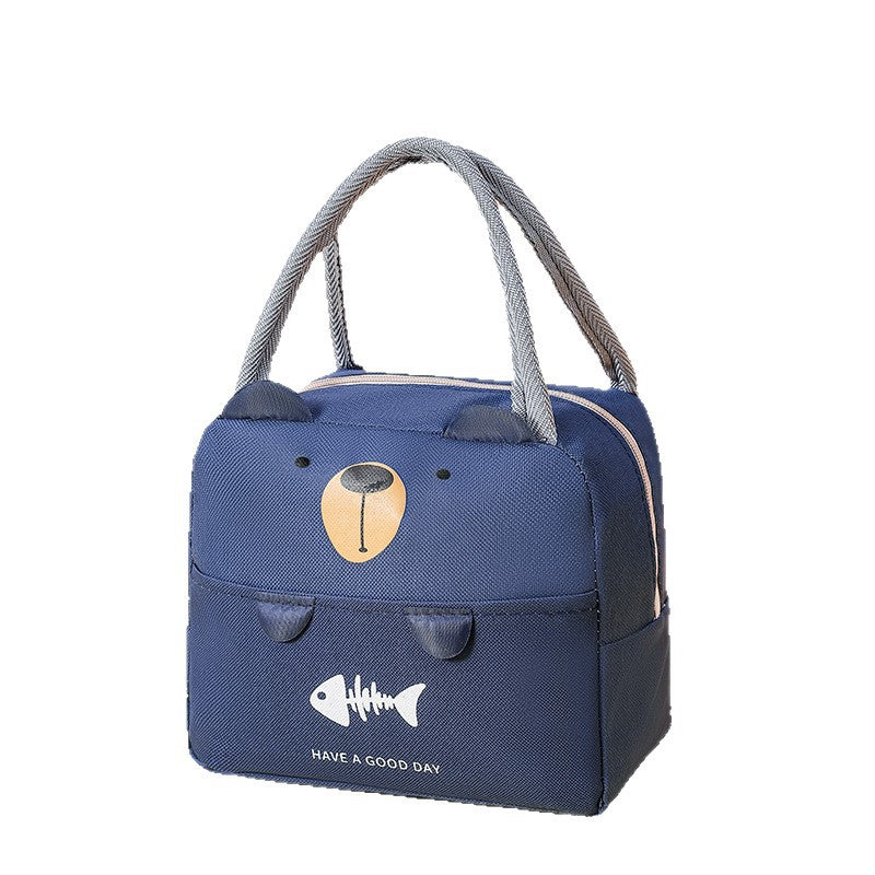 Niedliche, tierisch inspirierte, isolierte Lunch-Tasche