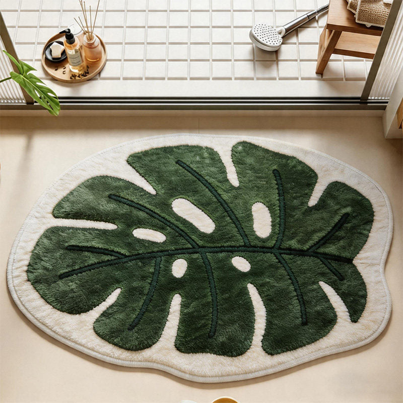 Blattförmige Plüsch-Badematte