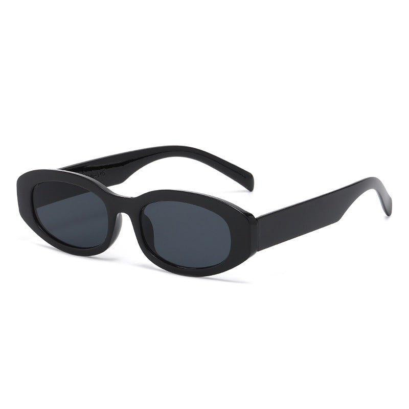 Damen modische Sonnenbrille im minimalistischen Ovaldesign Karnz