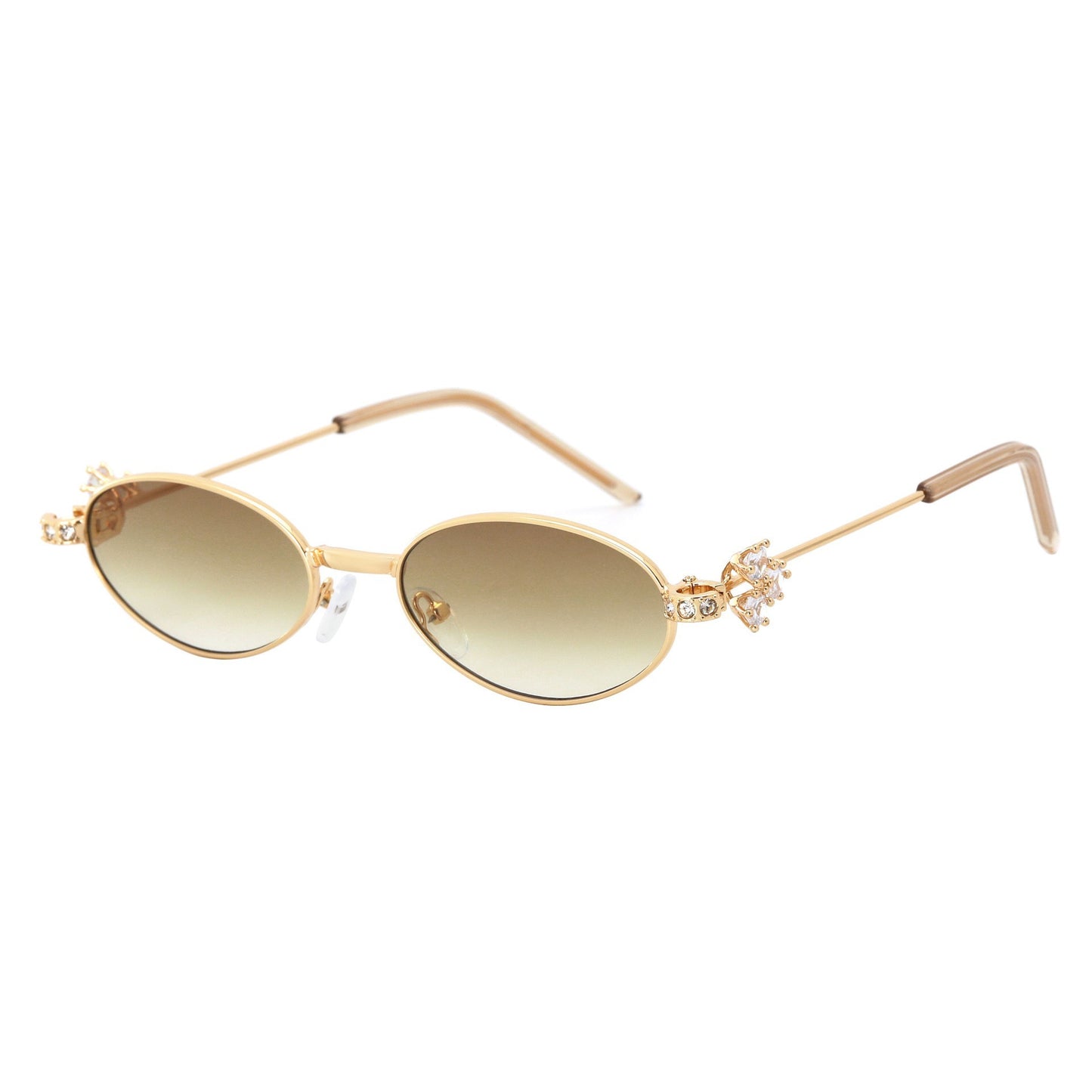 Damen Designer Sonnenbrille mit elegantem, verspiegeltem Rahmen und stilvollen Verzierungen Karnz