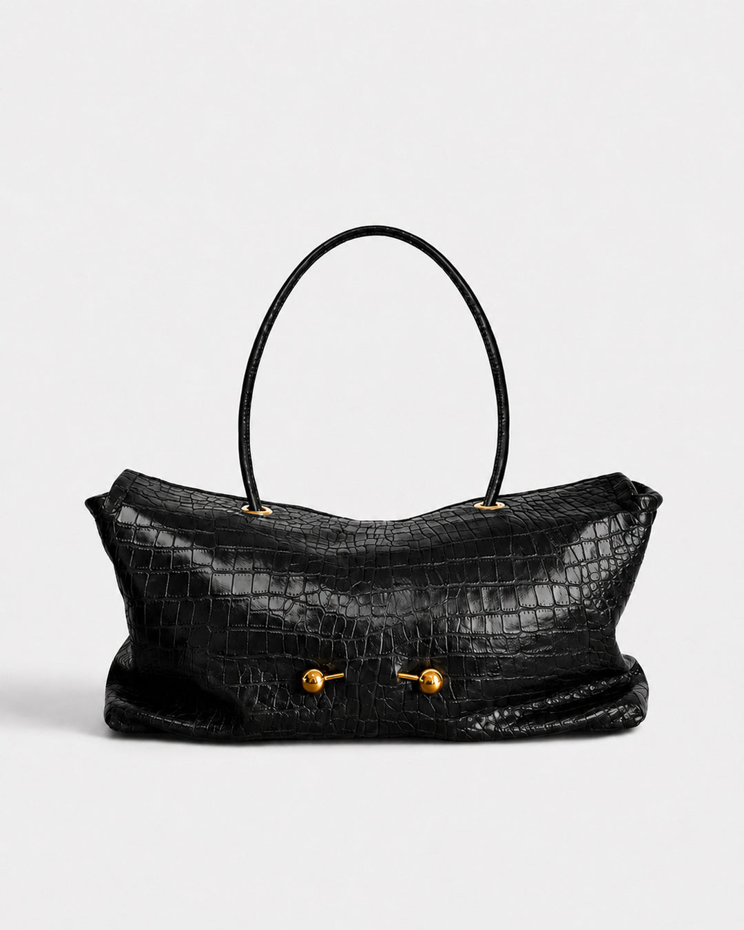 Elegante Krokodil-Textur Schultertasche