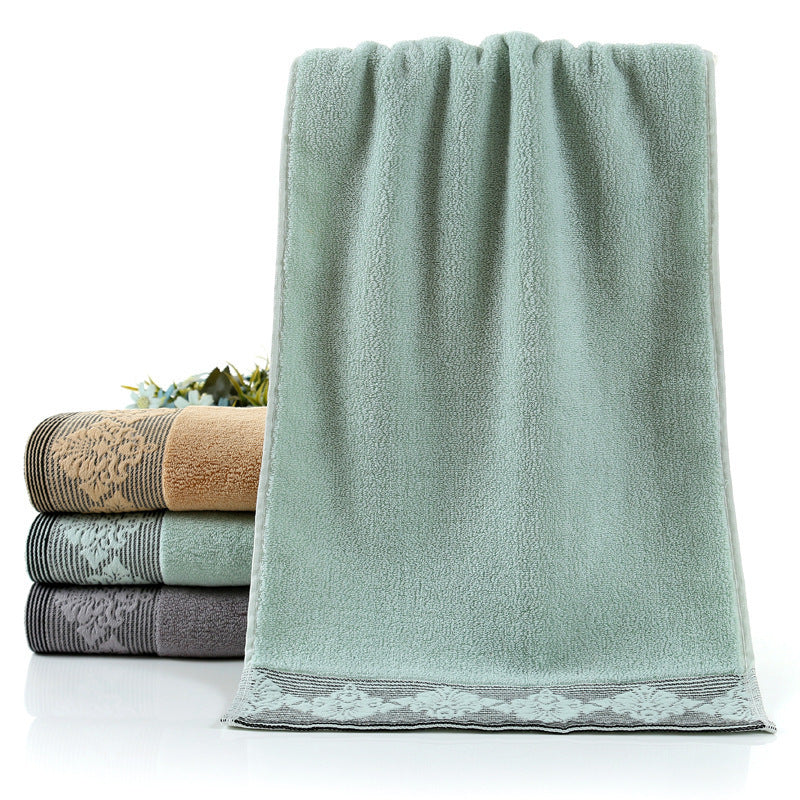 Damen luxuriöses Frottee Badetuch mit elegantem Spitzenrand Karnz
