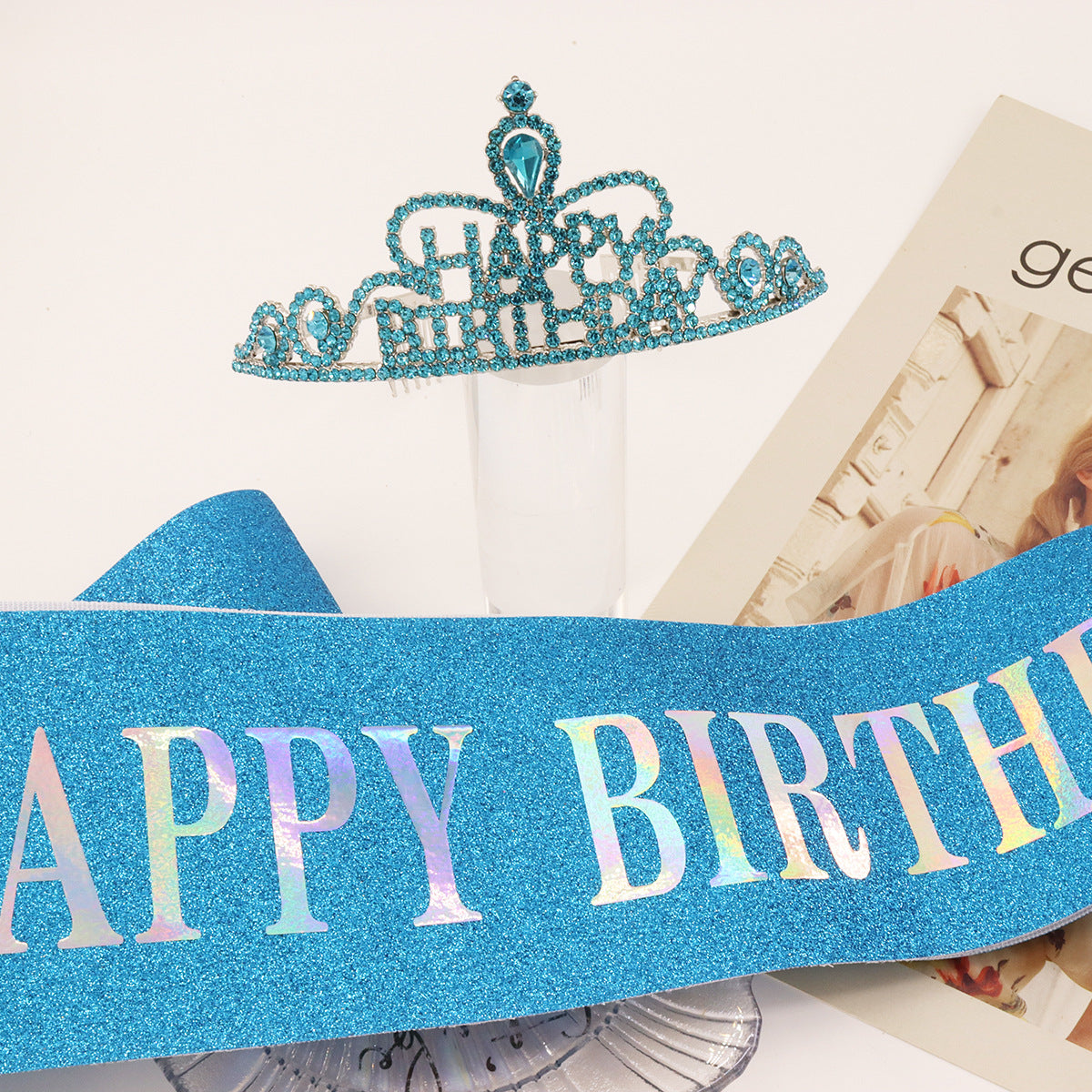 Damen Funkenkrone mit „Happy Birthday“ Schriftzug Karnz