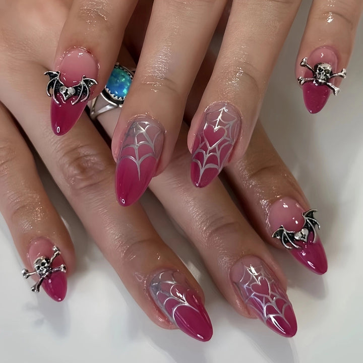 Halloween-inspirierte Gothik Press-On Nagelset Karnz