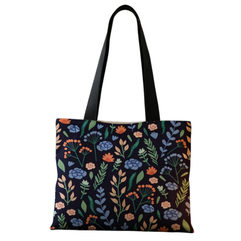 Künstlerische florale Druck-Canvas-Tasche