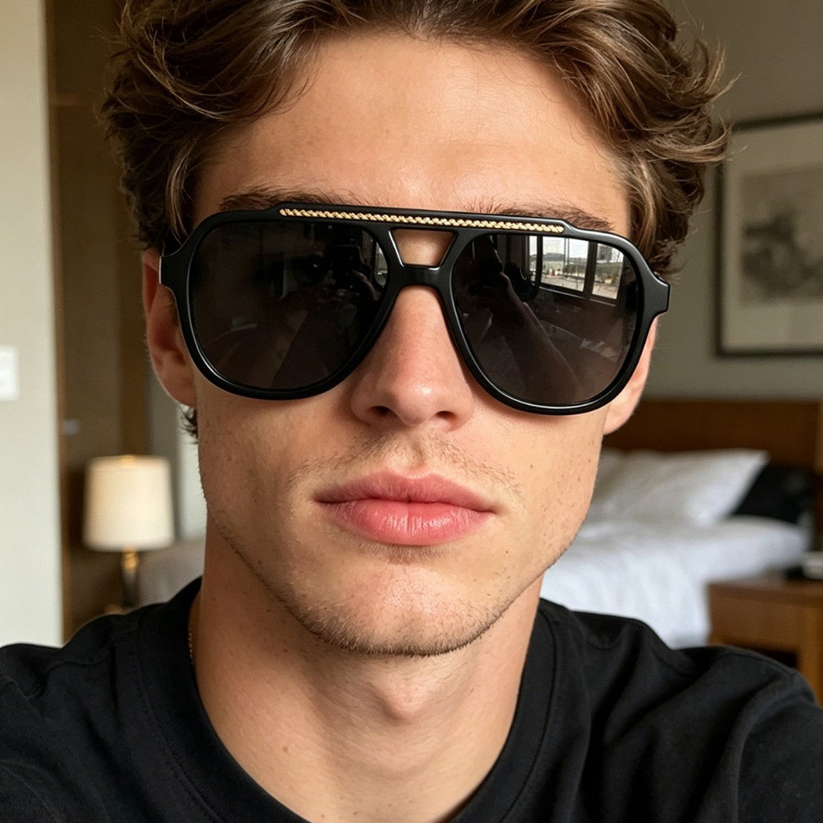 Damen Designer-Sonnenbrille mit extravagantem Muster und schützendem UV-Schutz Karnz