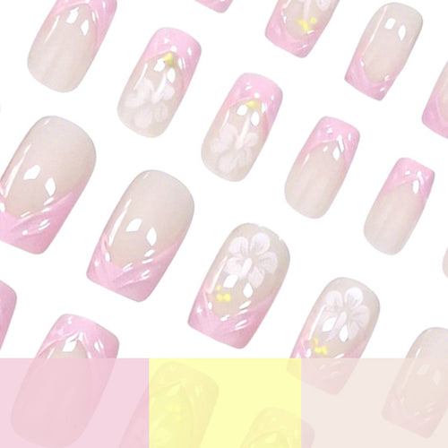 Elegante florale Nagelkunst Karnz