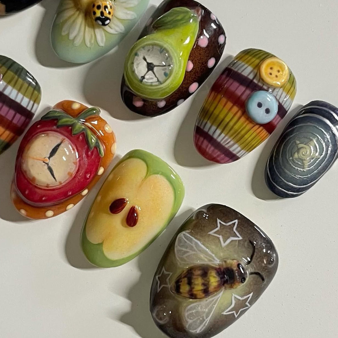 Künstlerisches Nagelschmuck Set Karnz