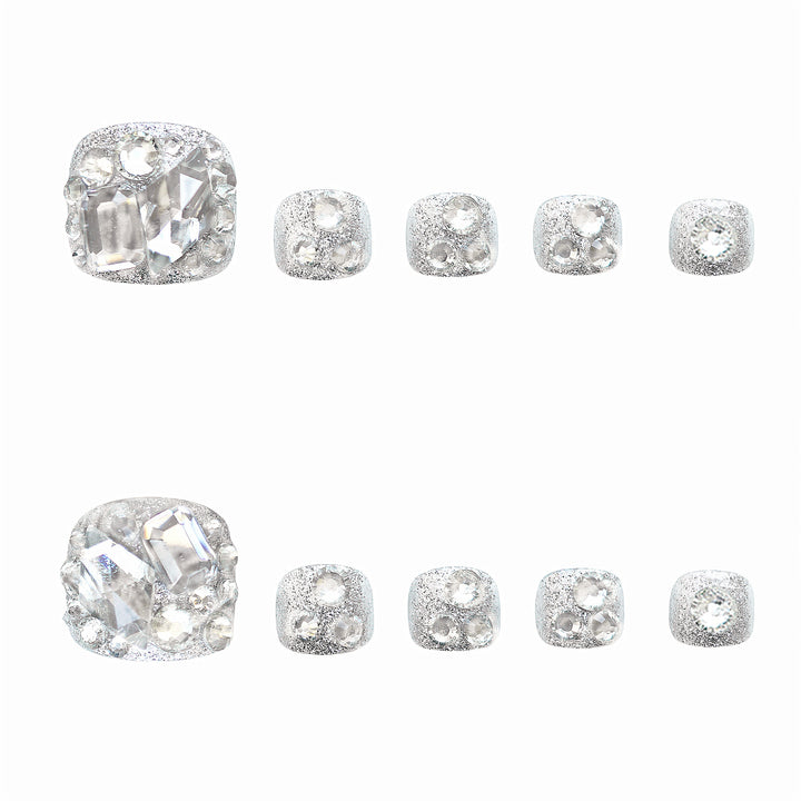Rhinestone-beschmückte Open-Toe Slipper Karnz