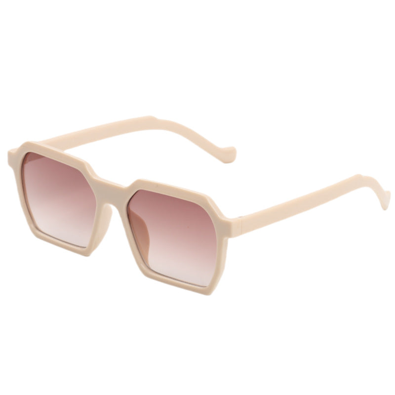 Damen Modische hexagonale Sonnenbrille mit sanften Farbverlauf Karnz