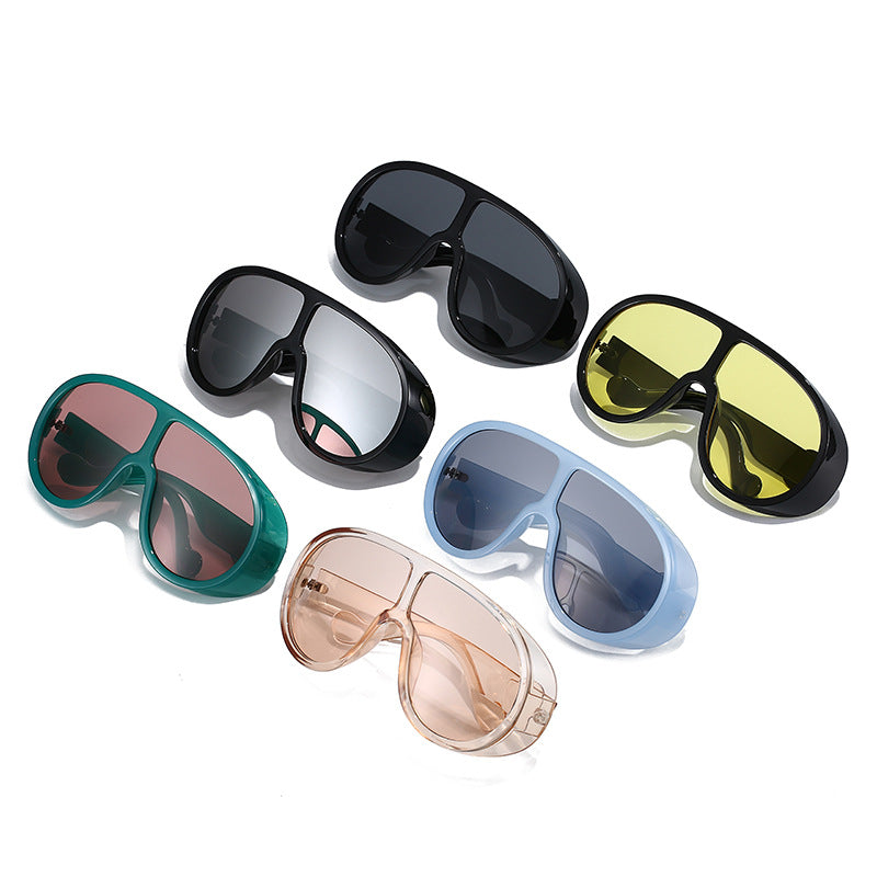 Damen extravagante Sonnenbrille mit stylishem transparenten Rahmen Karnz