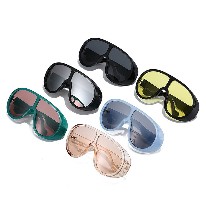 Damen extravagante Sonnenbrille mit stylishem transparenten Rahmen Karnz