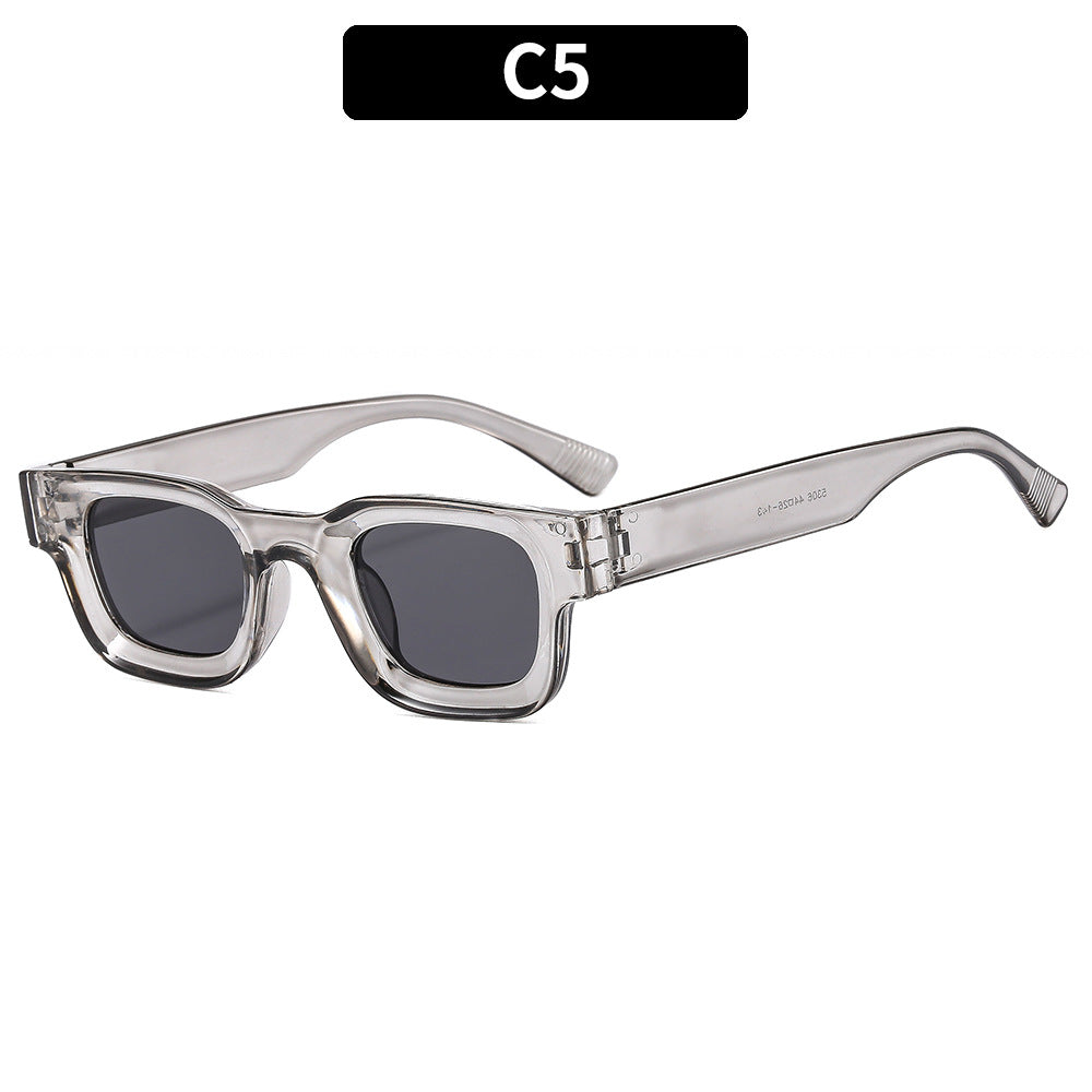 Geometrische transparente Rahmensonnenbrille