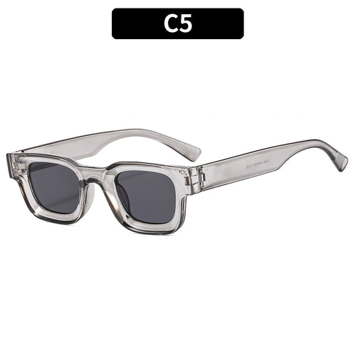 Geometrische transparente Rahmensonnenbrille