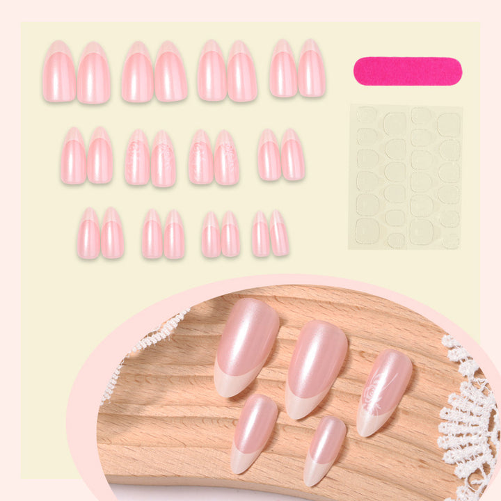 Elegante French Tip Press-On Nails Karnz