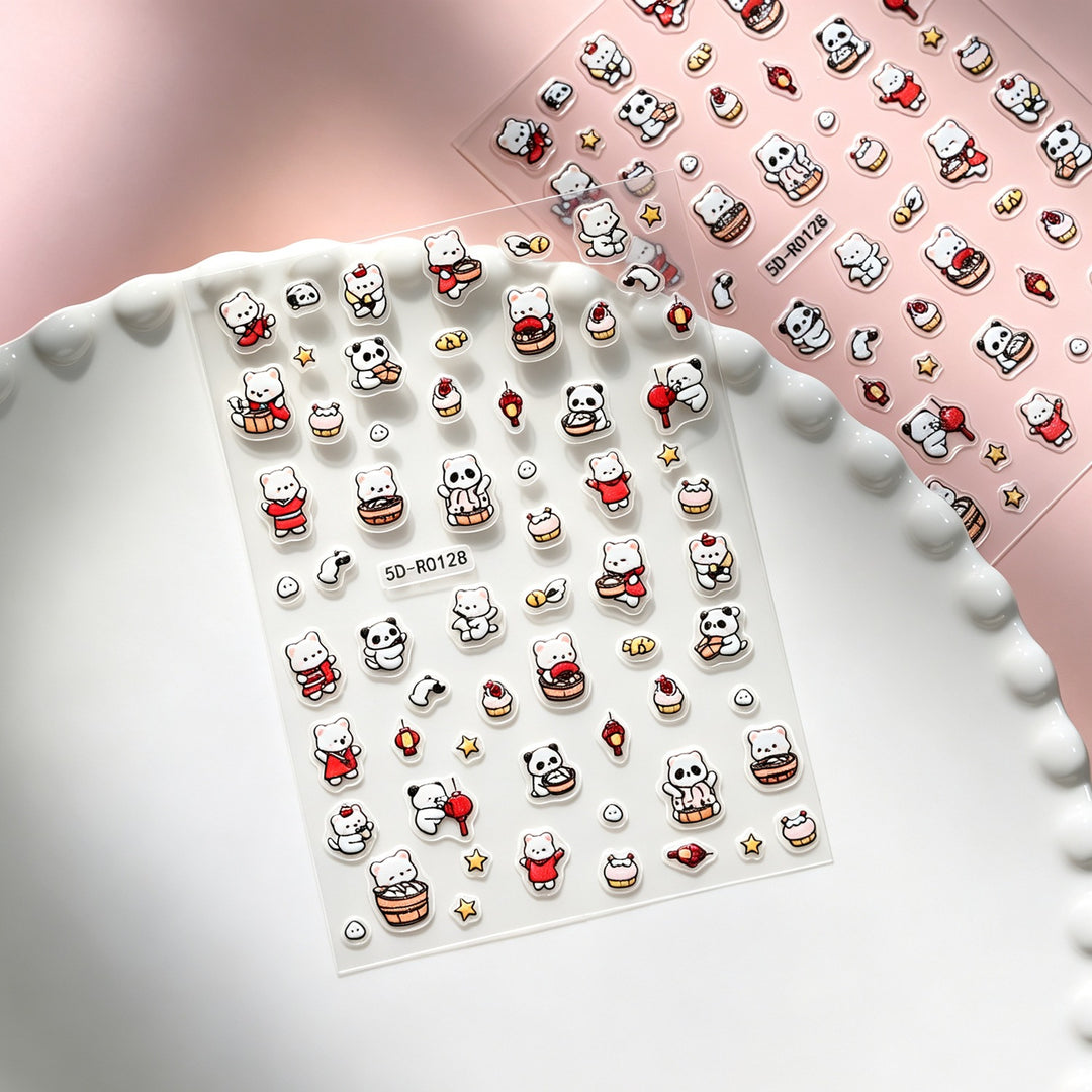 Dekorative 3D Blüten- und Schmetterling-Nagelkunst Charms