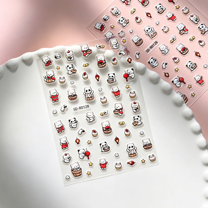 Dekorative 3D Blüten- und Schmetterling-Nagelkunst Charms