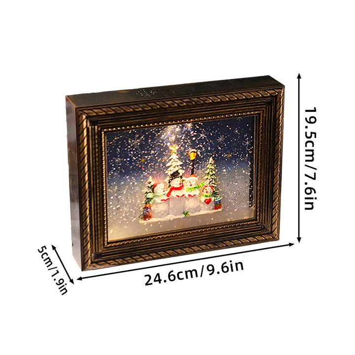 Dekoratives Weihnachtsmotiv mit Schneemännern Karnz