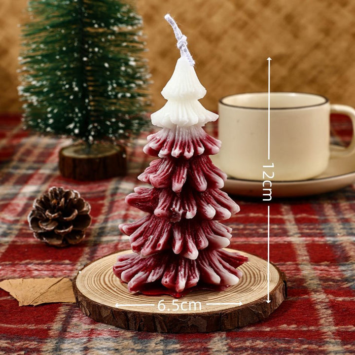 Skulpturaler Kiefer Weihnachtsbaum Dekorative Sojawachskerze