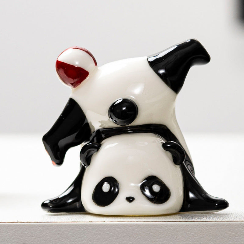 Niedlicher Panda Dekorationsfigur Karnz