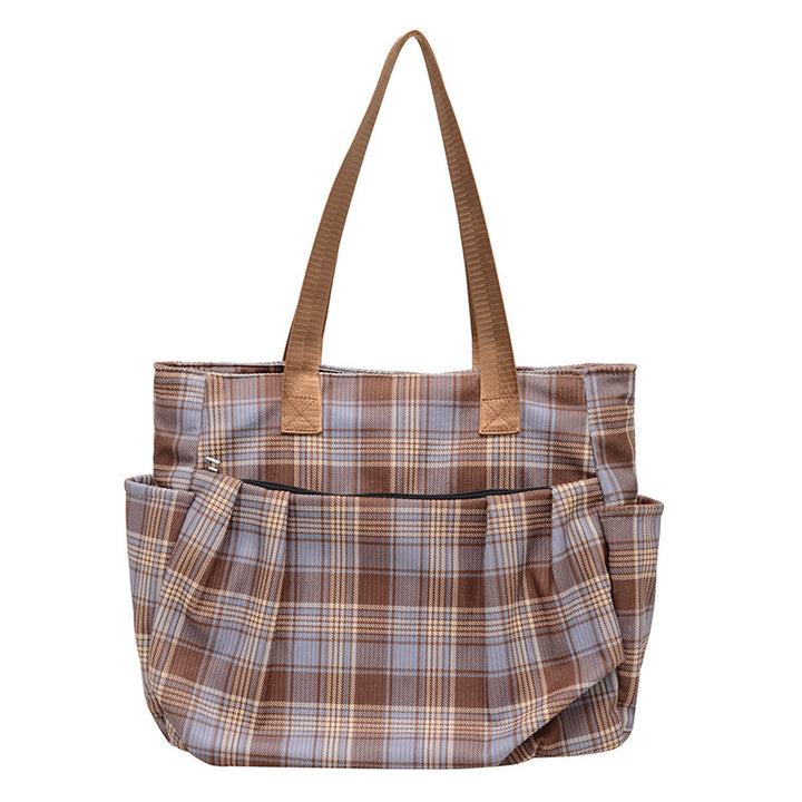 WoSpacious Plaid Utility Tote Bag Karnz