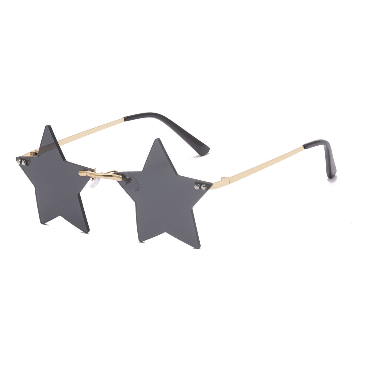 Damen auffällige Sonnenbrille mit sternförmigem Rahmen und gradienten Gläsern Karnz