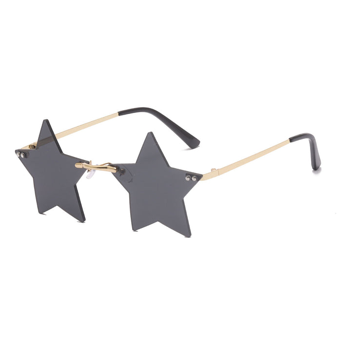 Damen auffällige Sonnenbrille mit sternförmigem Rahmen und gradienten Gläsern Karnz