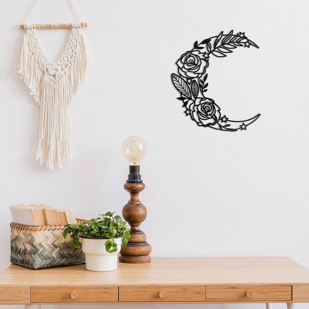 Floral Moon Wandkunst