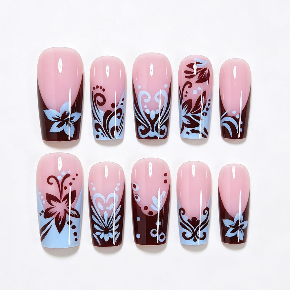 Künstlerische Lange Nagelwraps Karnz