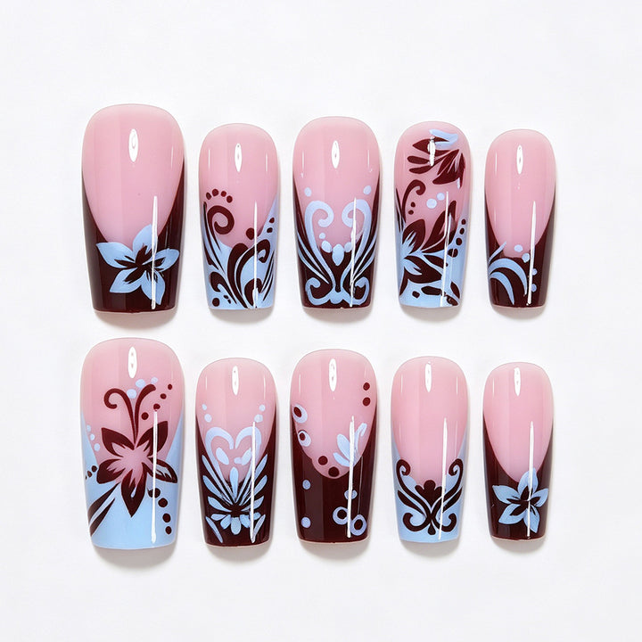 Künstlerische Lange Nagelwraps Karnz
