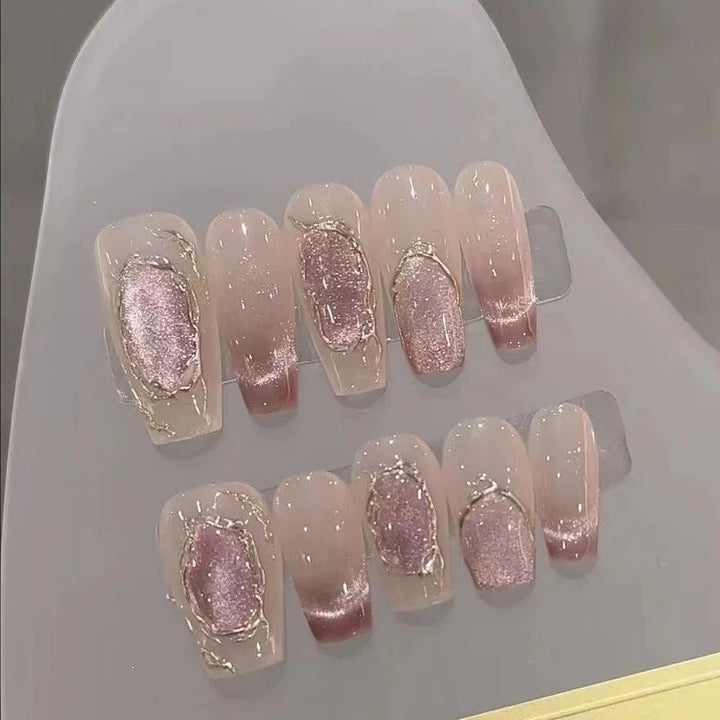 Luxuriös glitzerndes Press-On-Nagelset