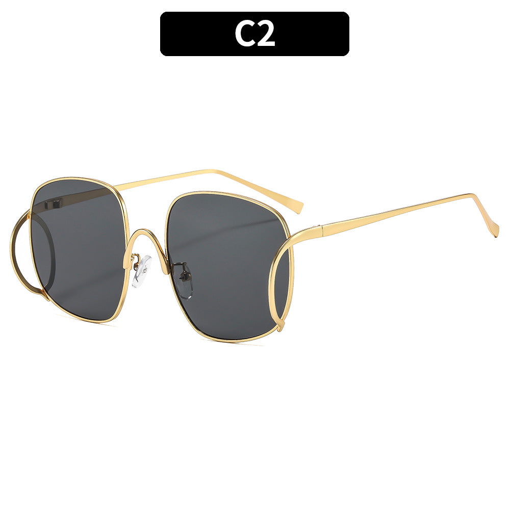 Luxuriöse Übergroße Quadratische Sonnenbrille