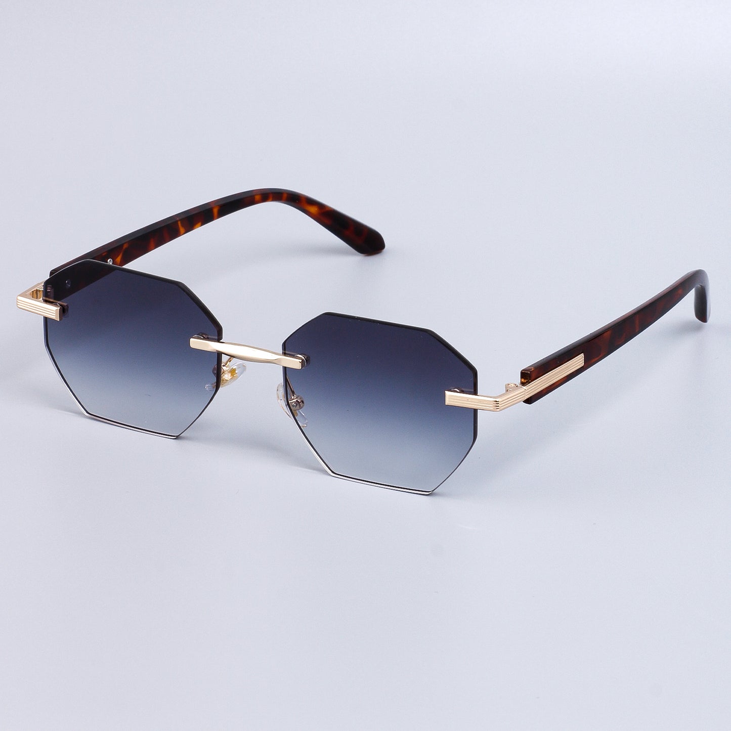 Damen stilvolle Sonnenbrille im modischen Achtkant-Design mit hochwertigem Rahmen Karnz