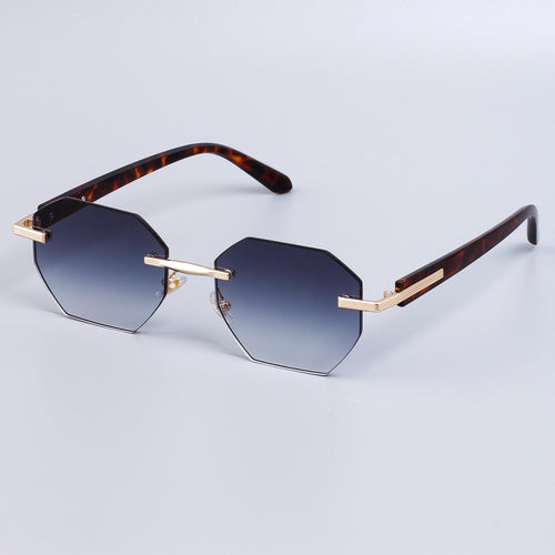 Damen stilvolle Sonnenbrille im modischen Achtkant-Design mit hochwertigem Rahmen Karnz