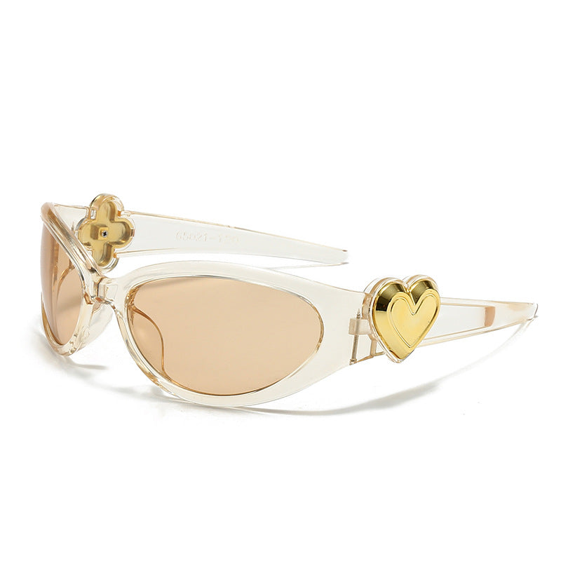Damen modische Sonnenbrille im stilvollen Herzdesign Karnz