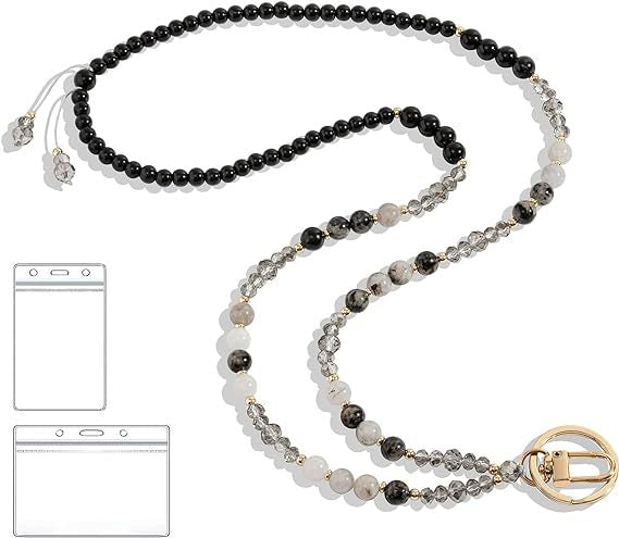 Perlen-Lanyard mit zurückziehbarem ID-Halter Karnz