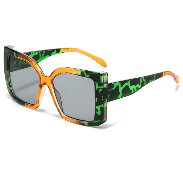 Übergroße geometrische quadratische Sonnenbrille Karnz
