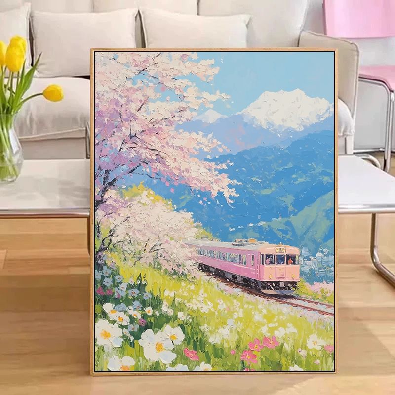 Scenic Train Landschaft Wandkunst Karnz