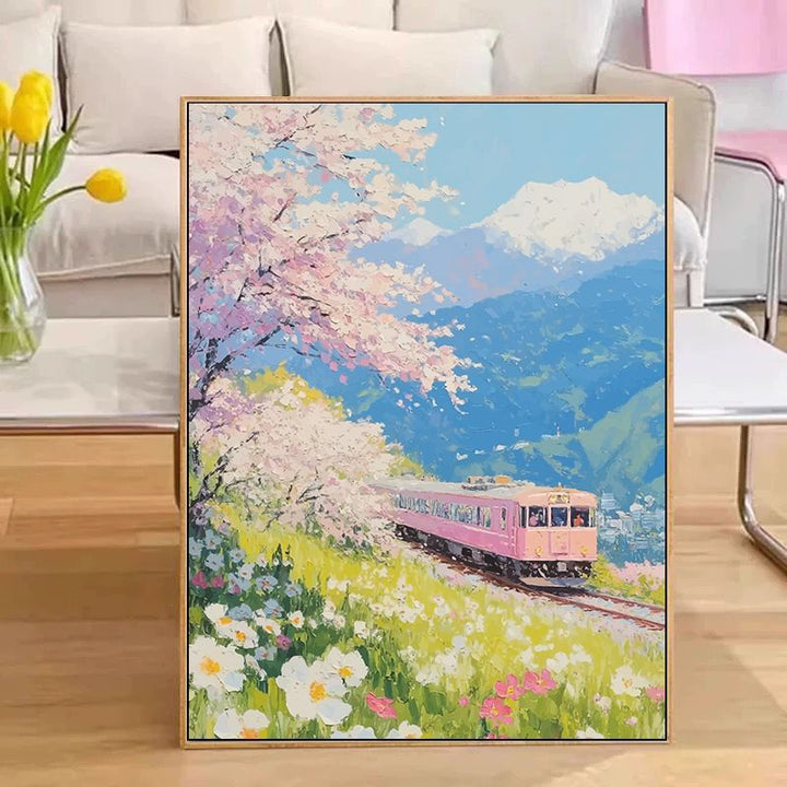 Scenic Train Landschaft Wandkunst Karnz