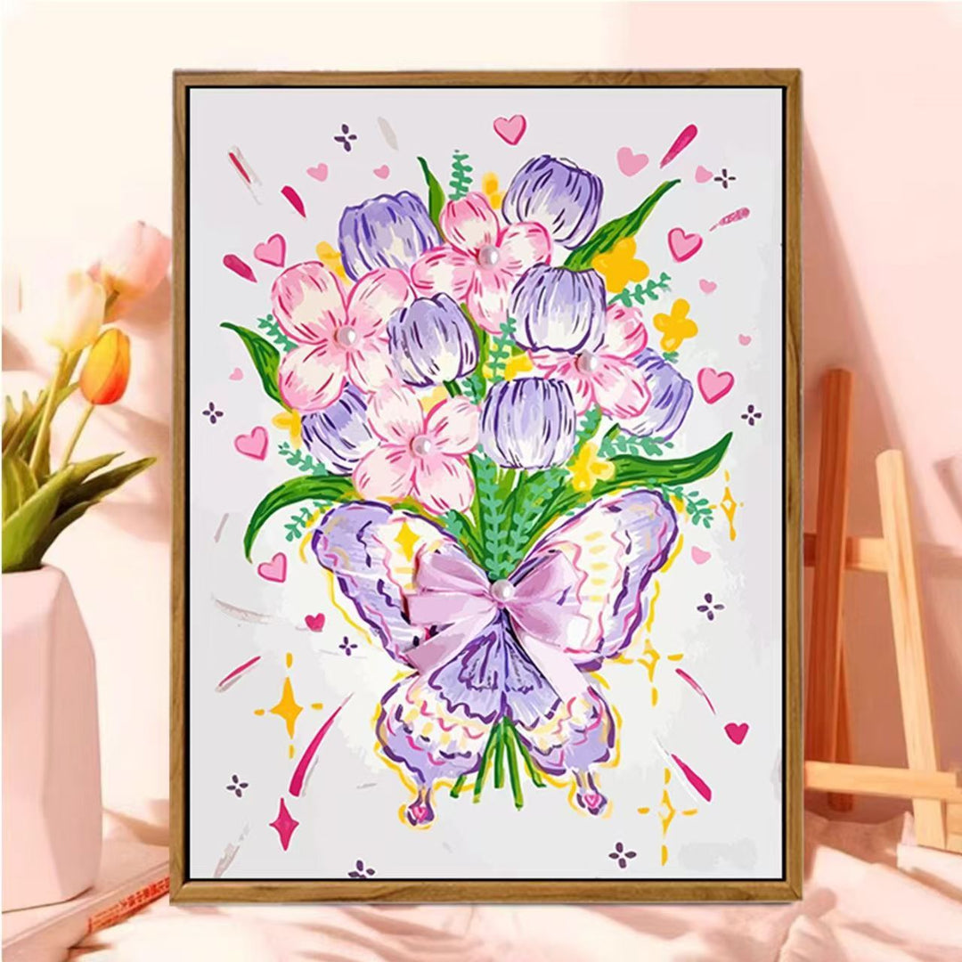 Dekorative Florale Schmetterlings Wandkunst Karnz