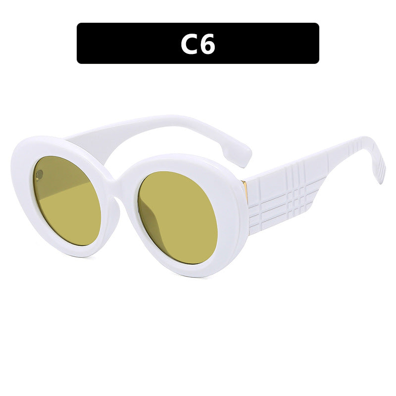 Damen extravagante Sonnenbrille mit kreativem Rahmendesign und schützendem UV-Filter Karnz