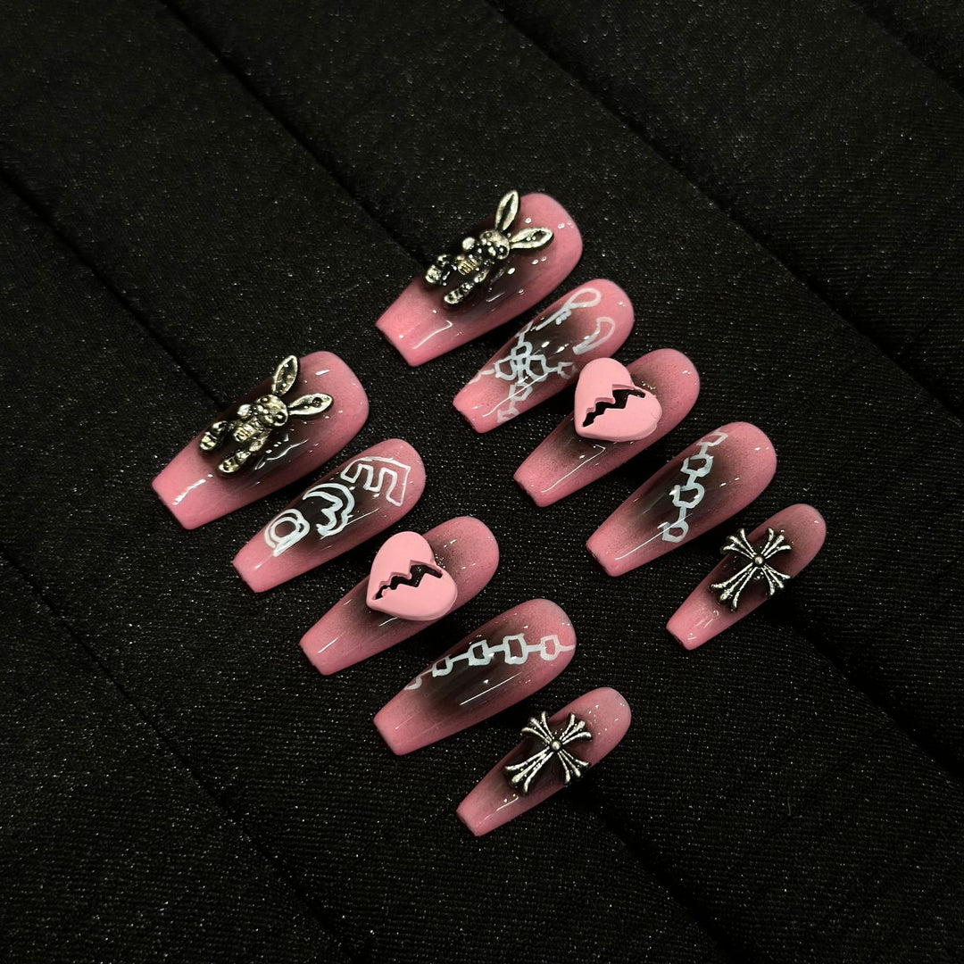 Thematisches Dekoratives Press-On Nagelkunstset