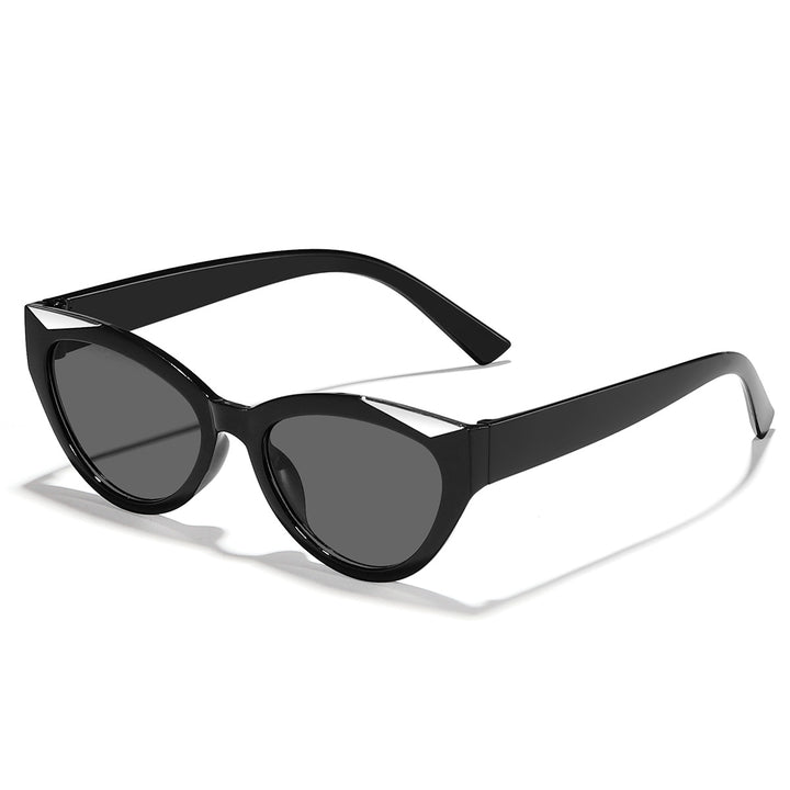 Damen modische Cat-Eye Sonnenbrille mit glänzenden Details Karnz