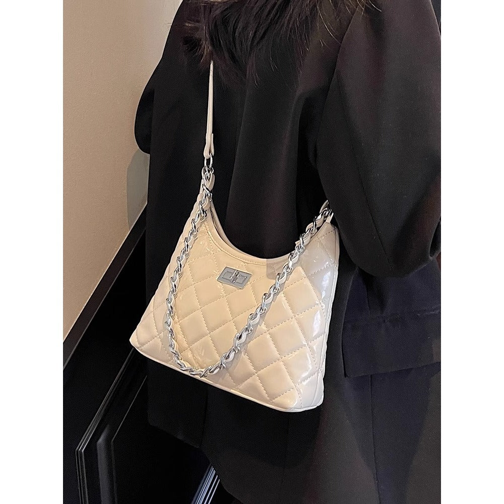 Gequiltete Kunstleder Kettenhandtasche Karnz