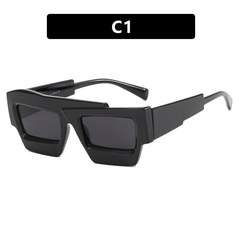 Damen trendy geometrische Sonnenbrille Karnz