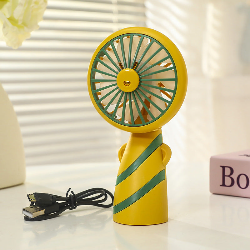Damen Tragbarer USB Handventilator mit ergonomischem Design und integrierter LED-Beleuchtung Karnz