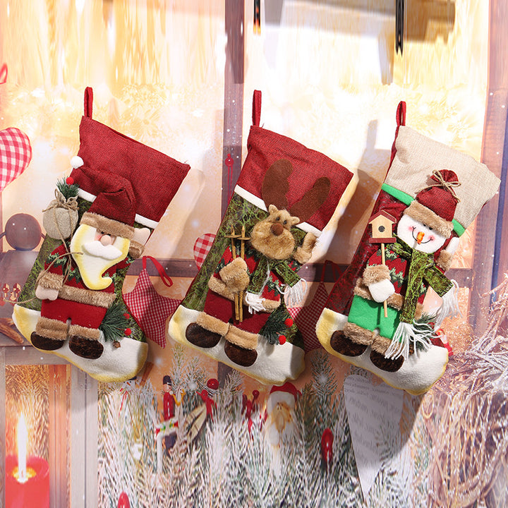 Niedlicher Weihnachtsstrumpf mit Rentierdesign Karnz